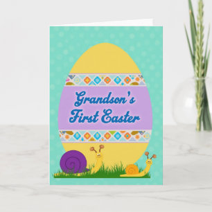 Grandsons First Easter Greeting Card