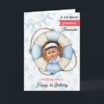 Grandson's Photo Birthday Nautical Greeting Card<br><div class="desc">Grandson's Photo Birthday Nautical Greeting Card. Celebrate your Grandson's first birthday with this adorable Nautical card. Customize it for your grandson or add their name for a personalized touch. Perfect for kids, this whimsical card brings joyful wishes and a sense of wonder to their birthday celebration. Make their day unforgettable!...</div>