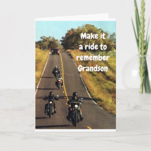 **GRANDSON'S RIDE** ON HIS "BIRTHDAY" CARD