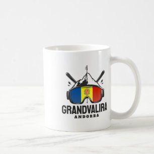 Grandvalira Andorra Ski Resort Retro Skiing Coffee Mug