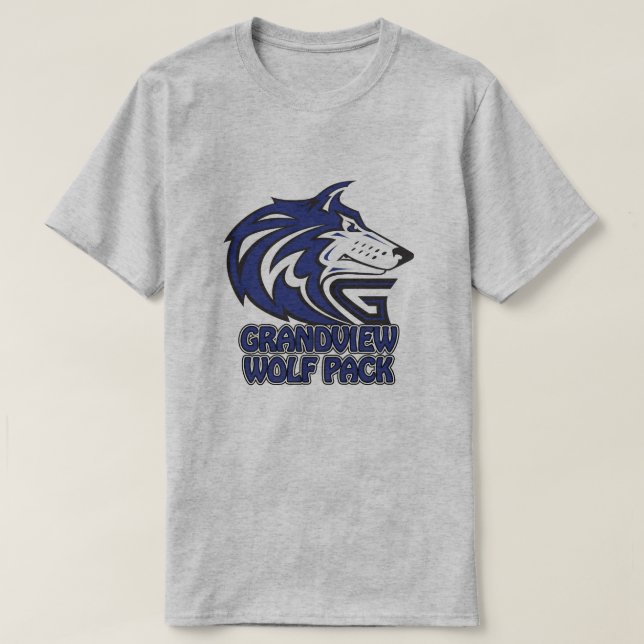 Grandview High School Wolf Pack T T-Shirt (Design Front)