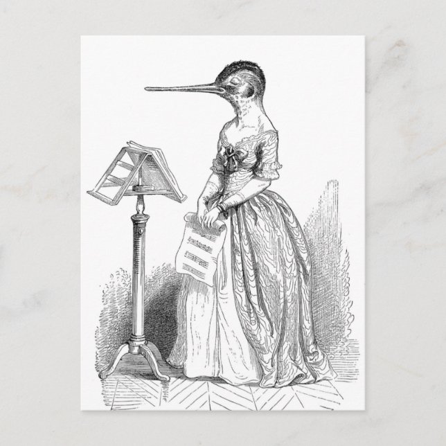 Grandville Anthropomorphic Bird Postcard (Front)