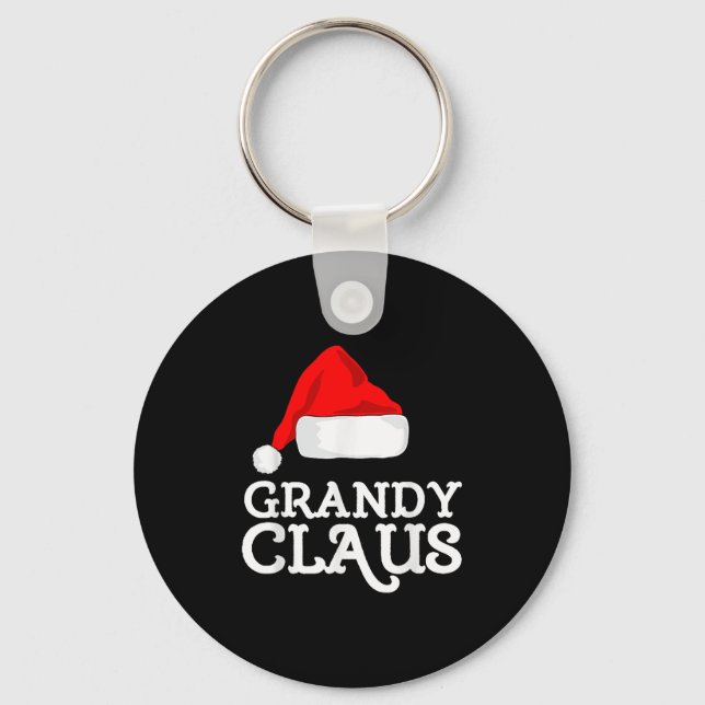 Grandy Claus Christmas Santa's Hat Pajama Family X Keychain (Front)