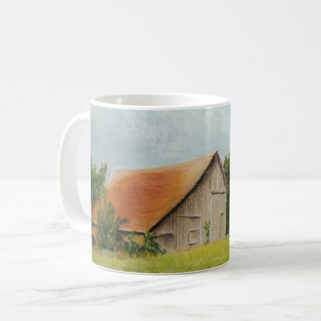 Grange à toits rouges dans la Mug de pré (Devant gauche)