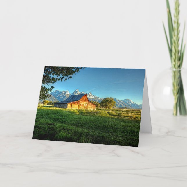 Grange Rural Farm Life Scene Carte de voeux vierge (Devant)