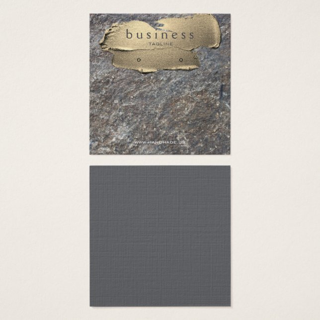 Granite and Gold Earring Display (Front & Back)