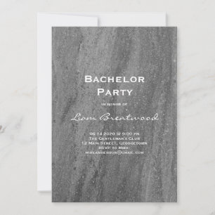 Granite Bachelor Party Invitation