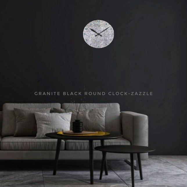 Granite Black Round Clock (Creator Uploaded)