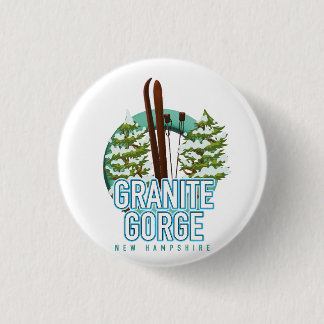 Granite Gorge new Hampshire ski 1 Inch Round Button
