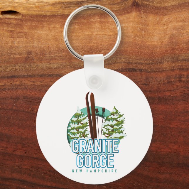Granite Gorge new Hampshire ski Keychain (Back)