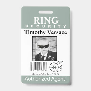 Granite Green Ring Bearer Security Badge