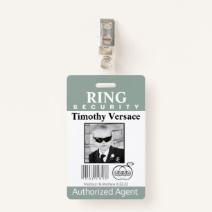 Granite Green Ring Bearer Security Badge