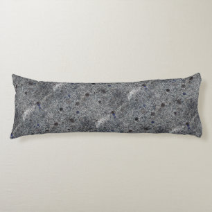 Granite Grey with Blue Details Body Pillow
