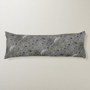 Granite Grey with Green Moss Body Pillow