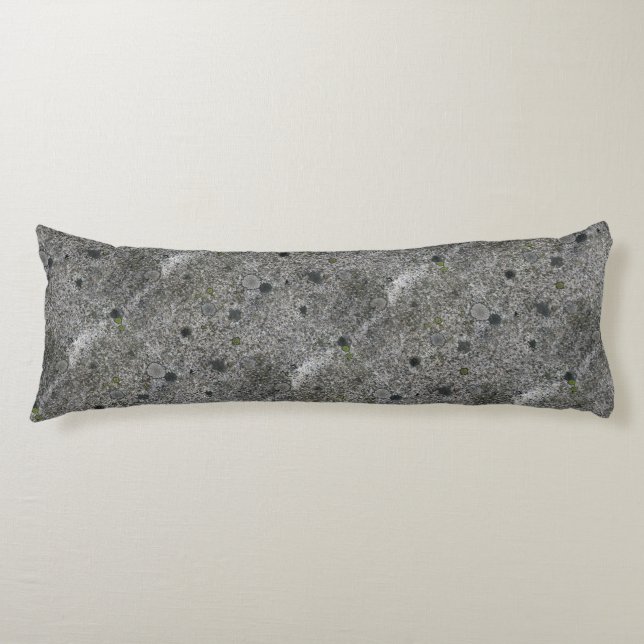 Granite Grey with Green Moss Body Pillow (Front)