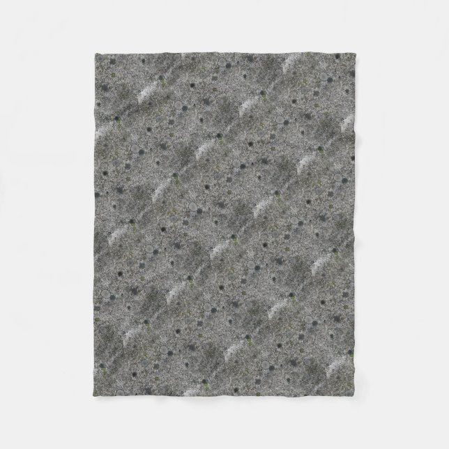 Granite Grey with Green moss Fleece Blanket (Front)