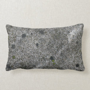 Granite Grey with Green Moss Lumbar Pillow