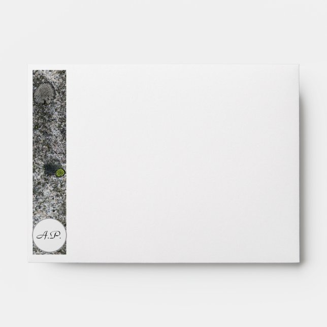 Granite Grey with Initials Address Envelopes (Front)