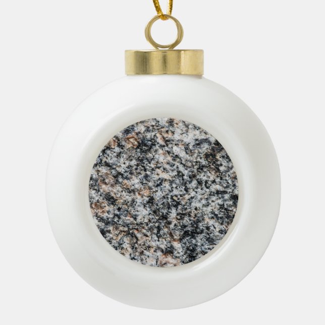 Granite - Hard Rock Ceramic Ball Christmas Ornament (Front)