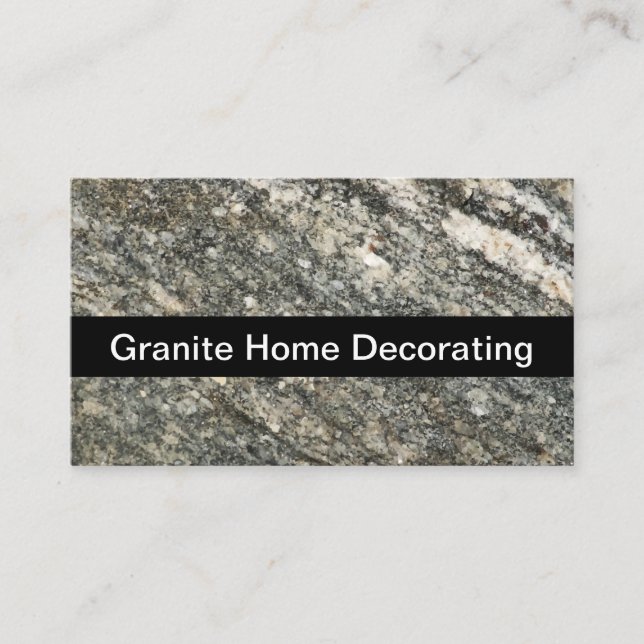 Granite Home Decorating Business Card (Front)