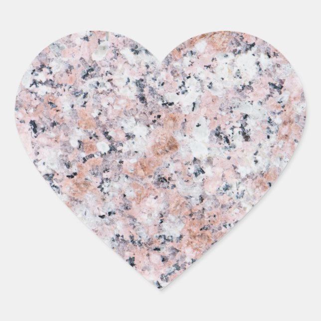 Granite pattern heart sticker (Front)