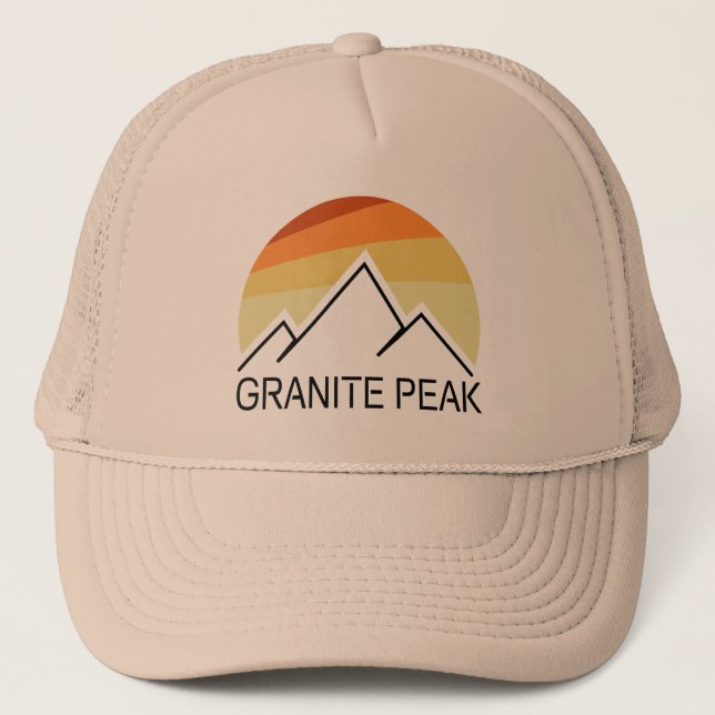 Granite Peak Montana Retro Trucker Hat (Front)