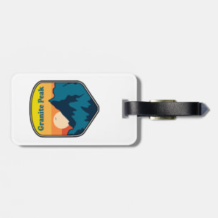 Granite Peak Montana Sunrise Luggage Tag