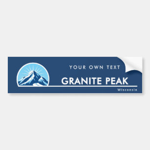 Granite Peak Wisconsin ski Bumper Sticker