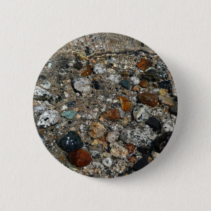 Granite Pebbles in Tenaya Lake at Yosemite 2 Inch Round Button