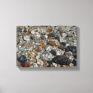 Granite Pebbles in Tenaya Lake at Yosemite Canvas Print