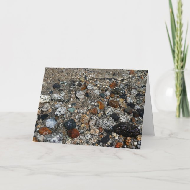Granite Pebbles in Tenaya Lake at Yosemite Card (Front)
