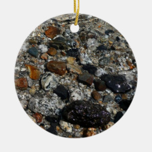 Granite Pebbles in Tenaya Lake at Yosemite Ceramic Ornament