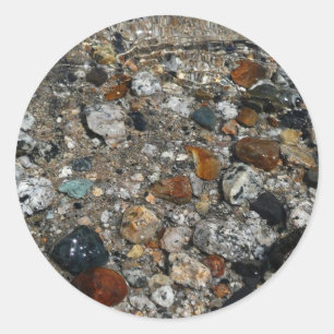 Granite Pebbles in Tenaya Lake at Yosemite Classic Round Sticker