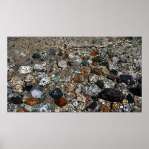 Granite Pebbles in Tenaya Lake at Yosemite Poster