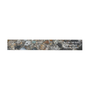 Granite Pebbles in Tenaya Lake at Yosemite Wrap Around Label