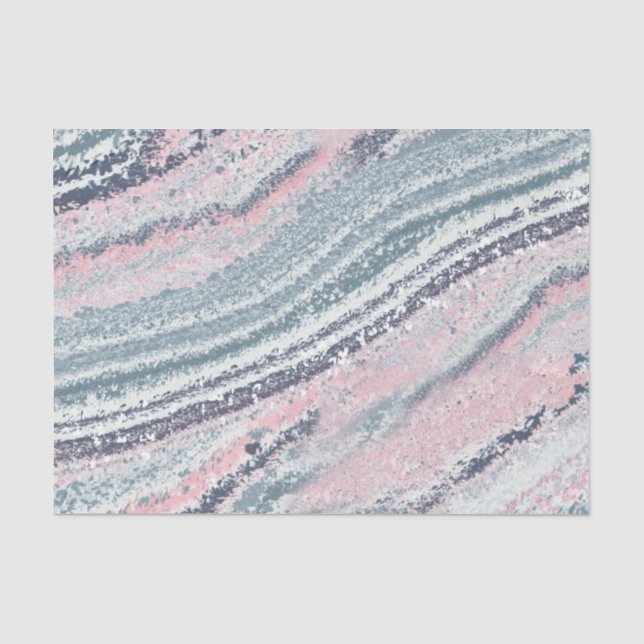 Granite Pink Blue Grey Marble Slate Agate Stone Tissue Paper (Front)