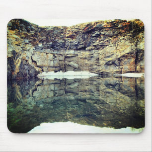 Granite Rock Quarry Wall Reflection #1 Nature Mouse Pad