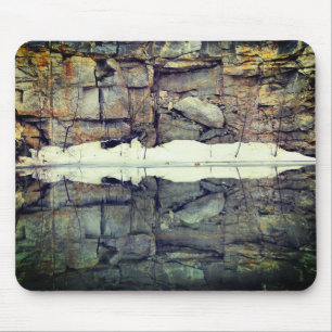 Granite Rock Quarry Wall Reflection #2 Nature  Mouse Pad