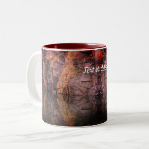 Granite Rock Wall Reflection 3 Nature Personalized Two-Tone Coffee Mug