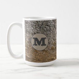 Granite Rockface Initial Coffee Mug You Customize