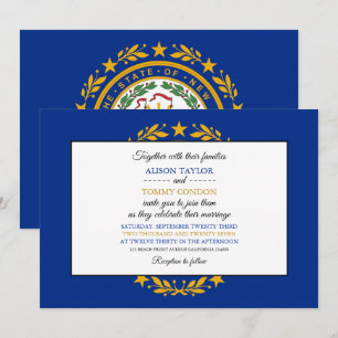 Granite Stater Flag, Flag of New Hampshire Wedding Invitation