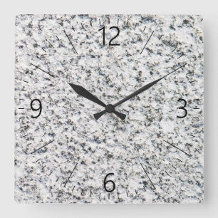 Granite surface pattern square wall clock