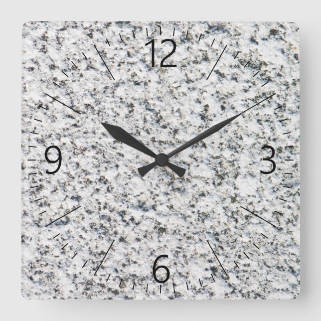 granite surface pattern square wall clock (Front)