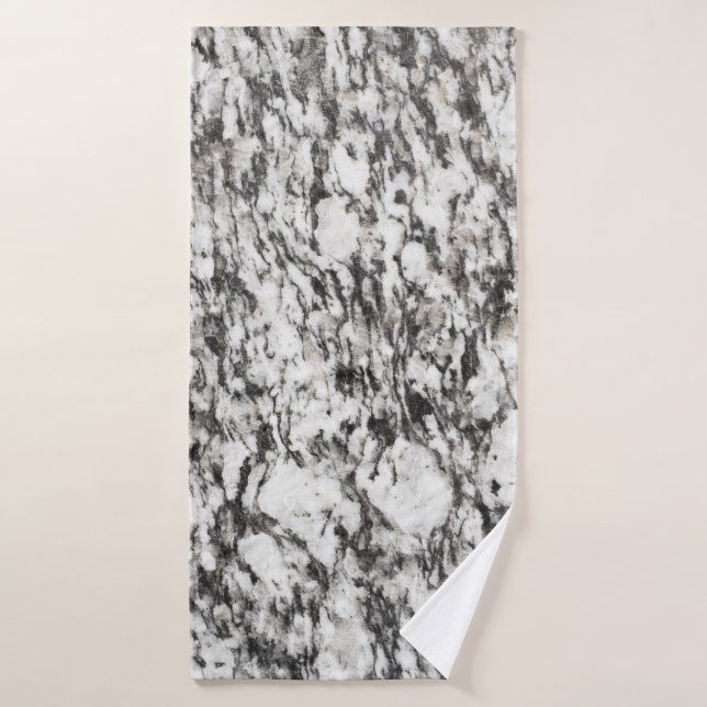 Granite texture | Background of marble in black Bath Towel (Bath Towel)