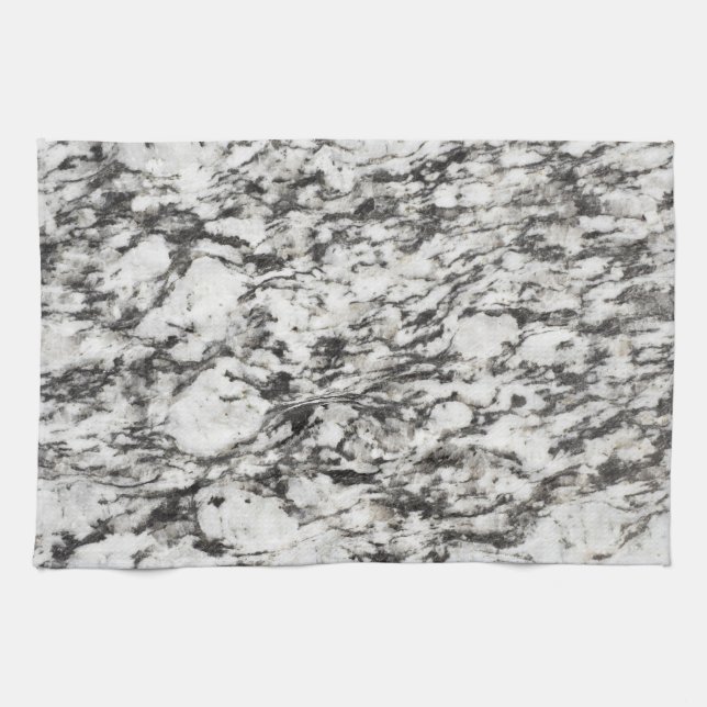Granite texture | Background of marble in black Kitchen Towel (Horizontal)