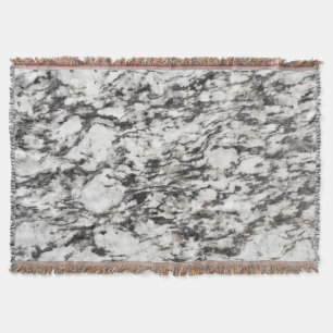 Granite texture   Background of marble in black Throw Blanket