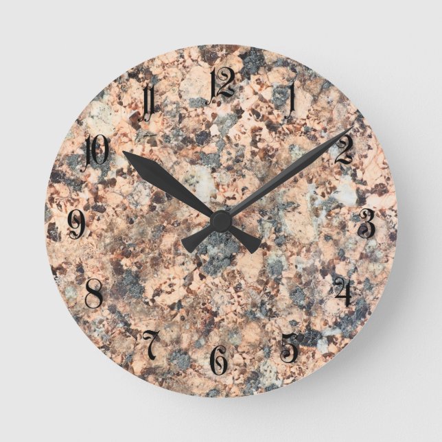 Granite texture round clock (Front)