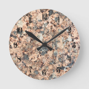 Granite texture round clock
