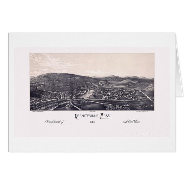 Graniteville, carte panoramique de mA - 1886 (Devant horizontal)
