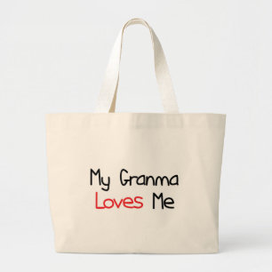 Granma Loves Me Large Tote Bag
